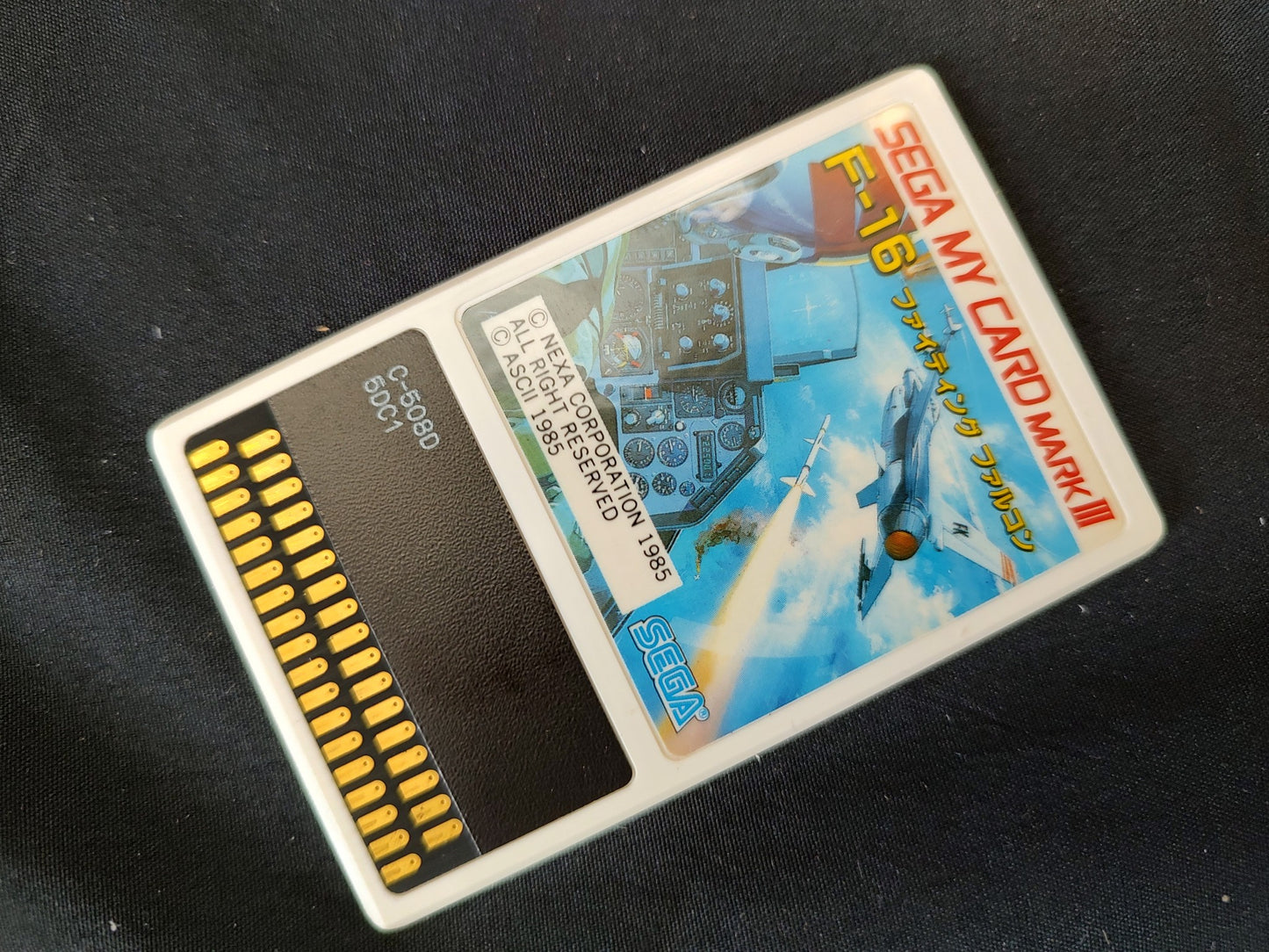 F-16 FIGHTING FALCON My card SEGA Master system /Mark3 w/Manual, Box-f1226-