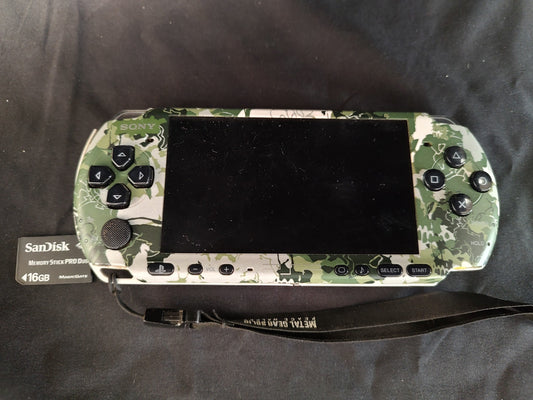 SONY PSP-3000 Console METAL GEAR SOLID Portable Camouflage Ver, Working-g0104-