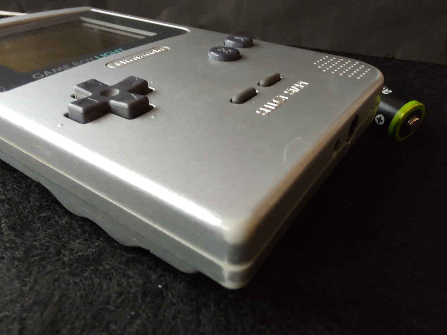 Nintendo Gameboy Light silver color console HGB-101 and Game set, working-g0106-