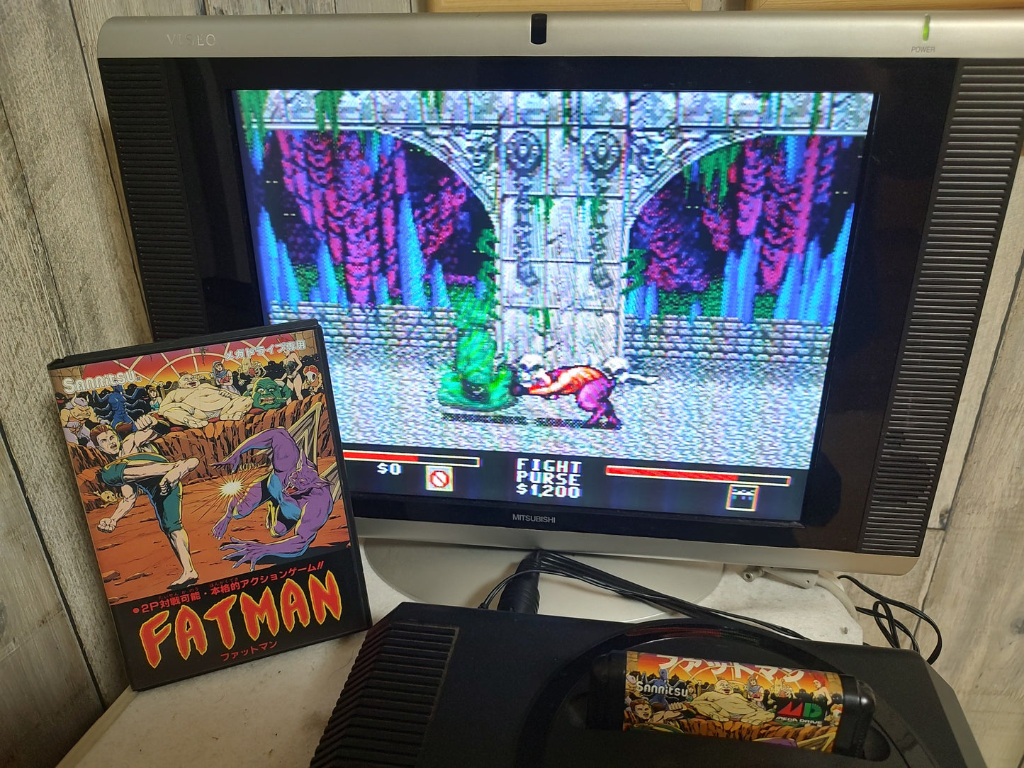 Fatman SEGA MEGA DRIVE Action game Genesis Cartridge Boxed tested-g0122-