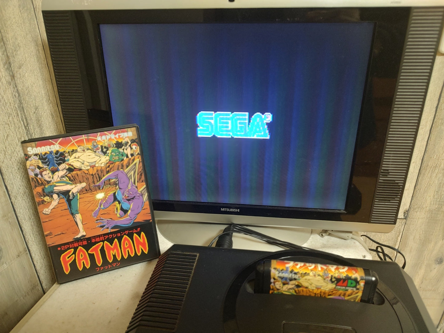 Fatman SEGA MEGA DRIVE Action game Genesis Cartridge Boxed tested-g0122-