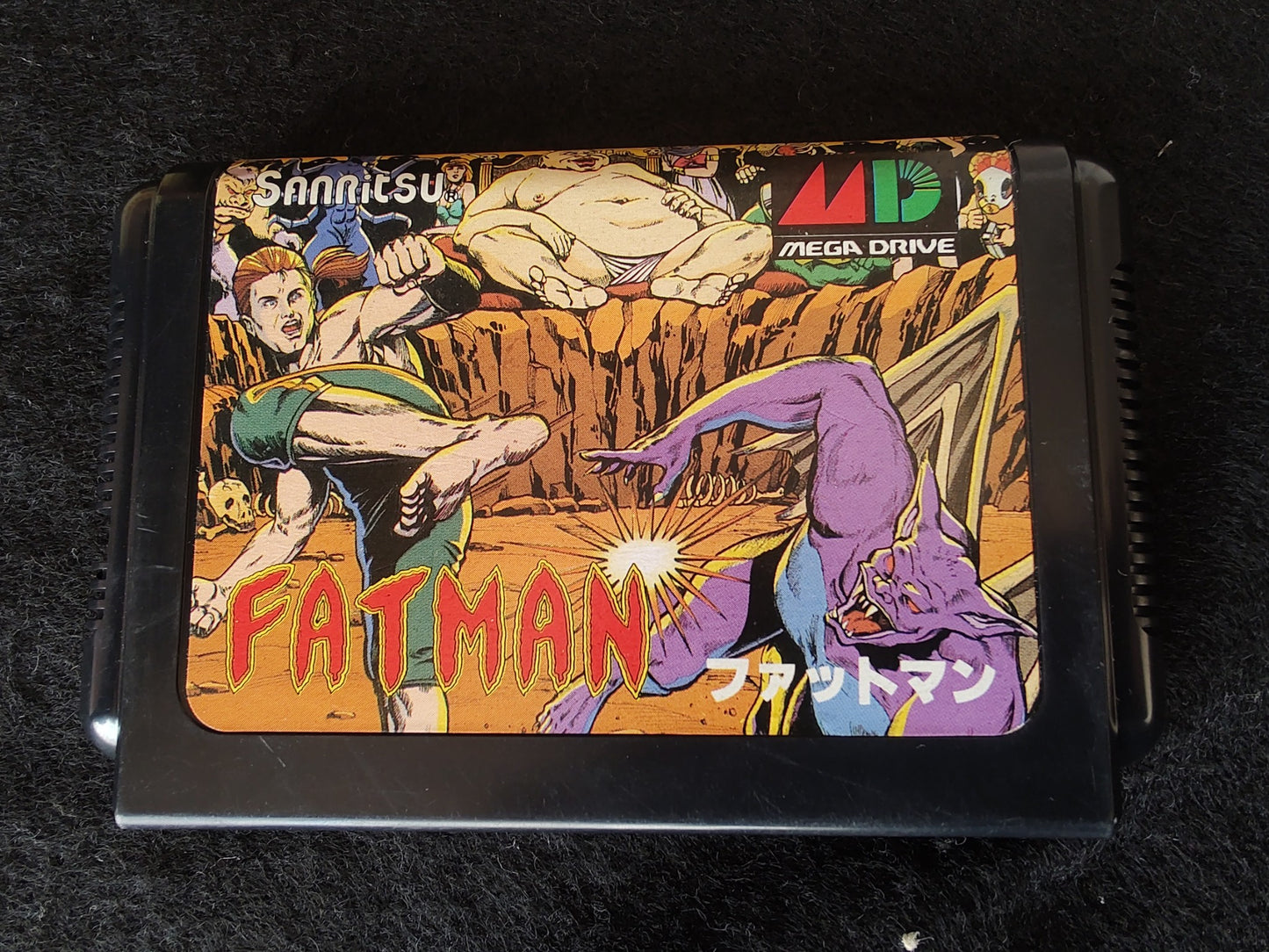 Fatman SEGA MEGA DRIVE Action game Genesis Cartridge Boxed tested-g0122-