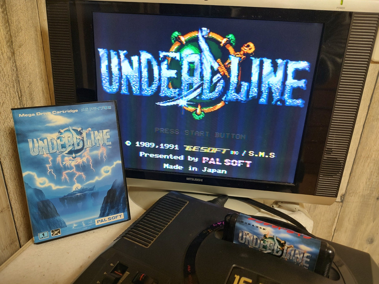 Undeadline (Undead Line) SEGA MEGA DRIVE (Genesis ) Manual, Boxed set-g0129-