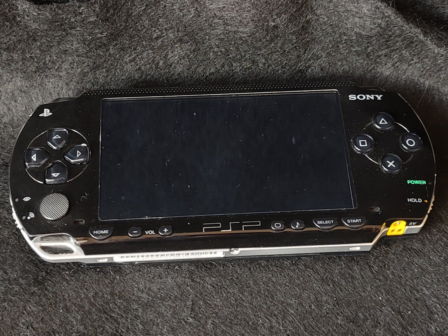 SONY PSP-1000 Console Piano Black color w/32M memory, Working, No-battery -g0130 - Hakushin Retro Game shop