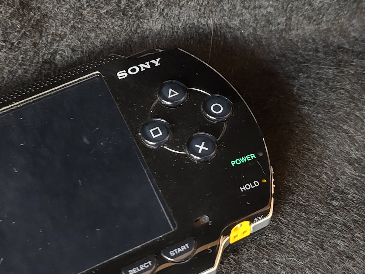 SONY PSP-1000 Console Piano Black color w/32M memory, Working, No-battery -g0130 - Hakushin Retro Game shop