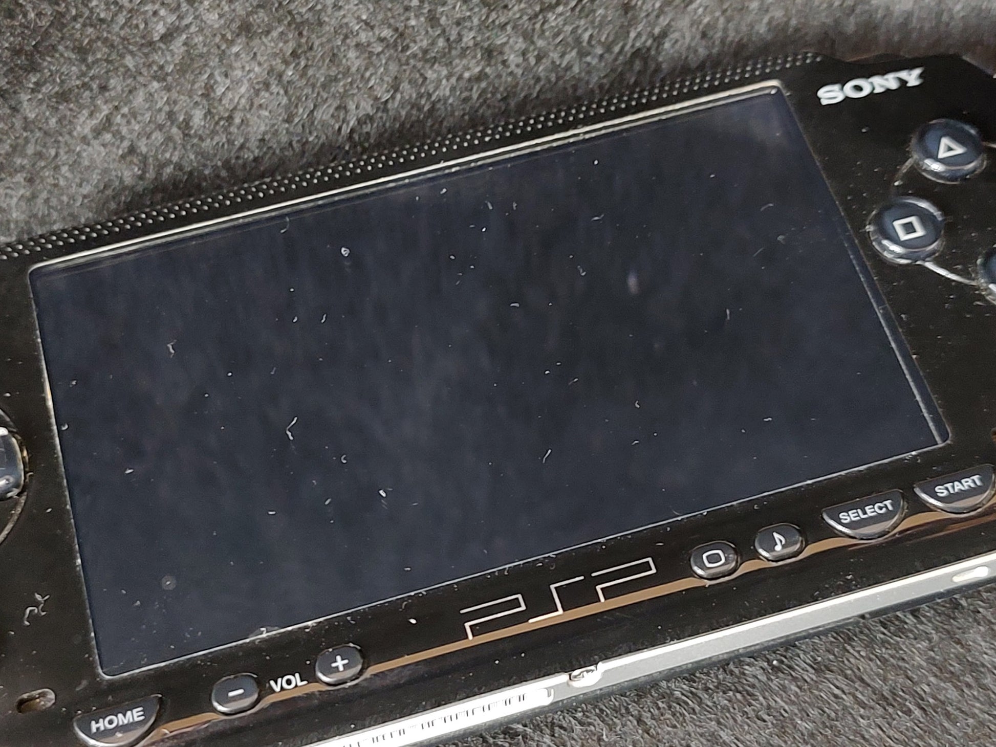 SONY PSP-1000 Console Piano Black color w/32M memory, Working, No-battery -g0130 - Hakushin Retro Game shop