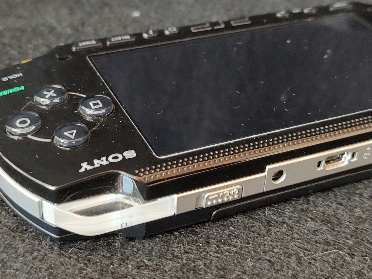 SONY PSP-1000 Console Piano Black color w/32M memory, Working, No-battery -g0130 - Hakushin Retro Game shop