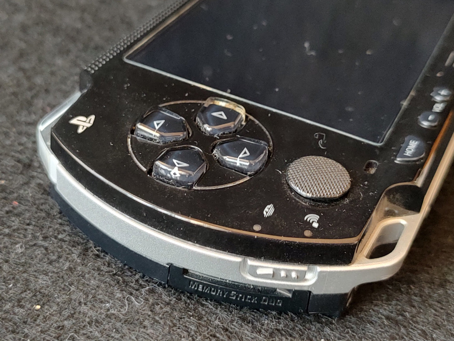 SONY PSP-1000 Console Piano Black color w/32M memory, Working, No-battery -g0130 - Hakushin Retro Game shop