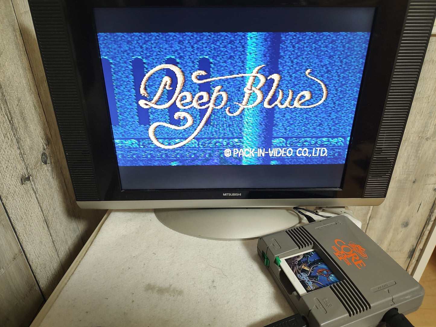 DEEP BLUE NEC PC Engine TurboGrafx-16 PCE game, Working-g0131-