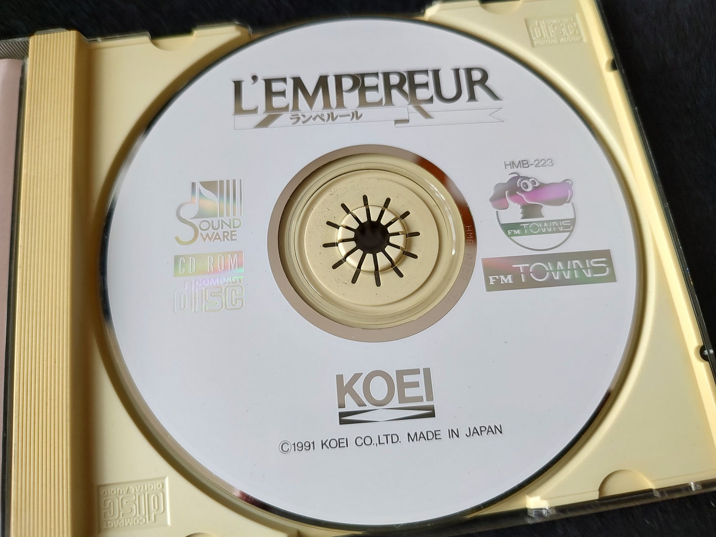 L'EMPEREUR FM TOWNS Game Japan /Gamedisk,w/manual,Box set, Working-g0201-