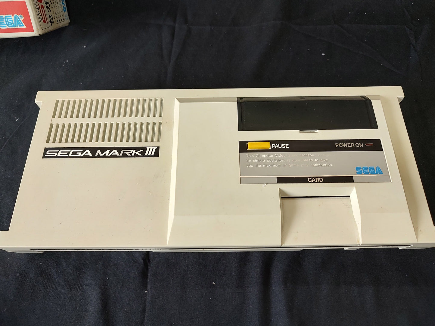 SEGA MARK 3 III CONSOLE (Sega Master System) ,w/Pad and Box, Working-g0202-