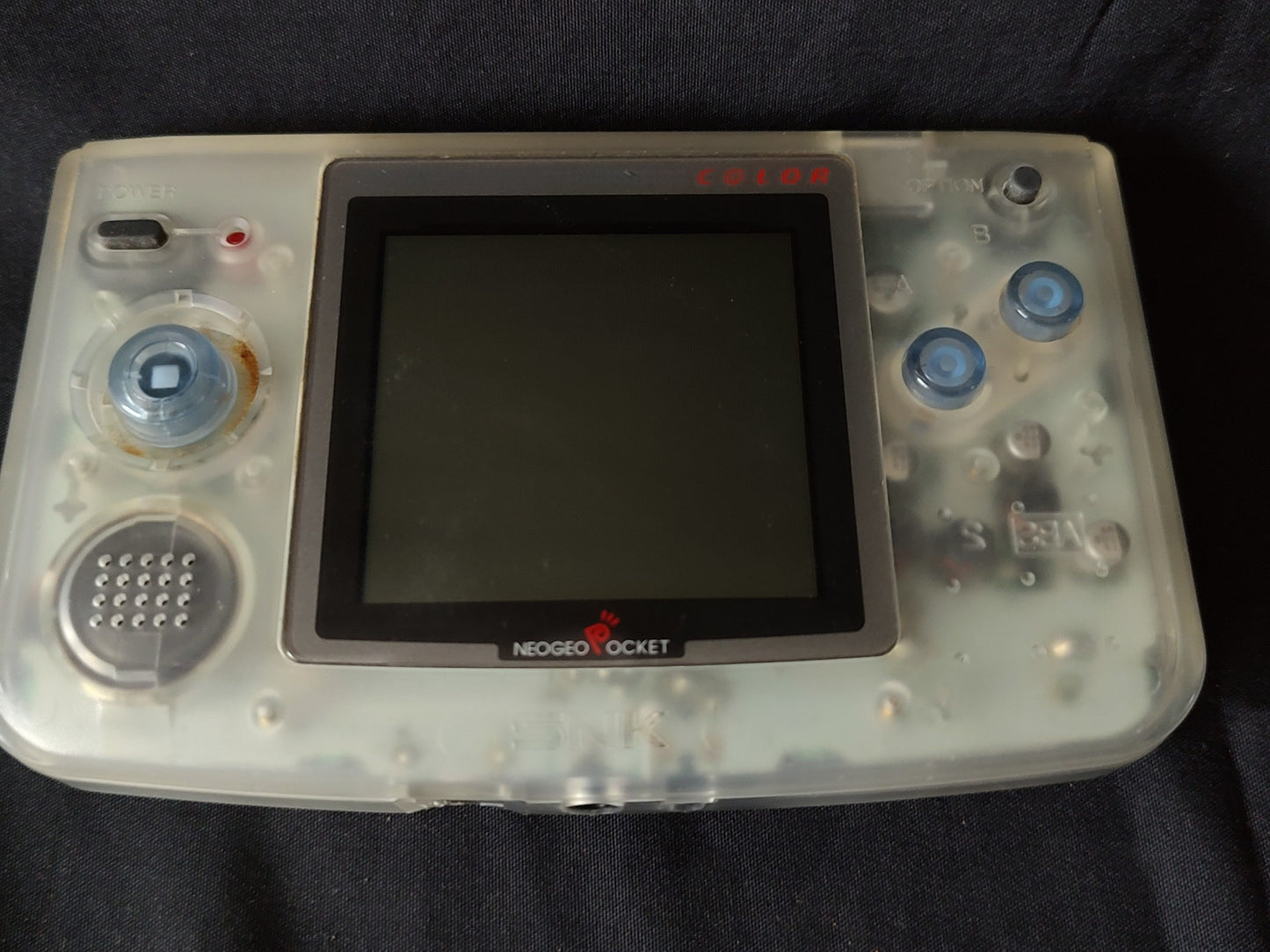 SNK NEOGEO POCKET Color Crystal white Console and Game set tested -g0205-