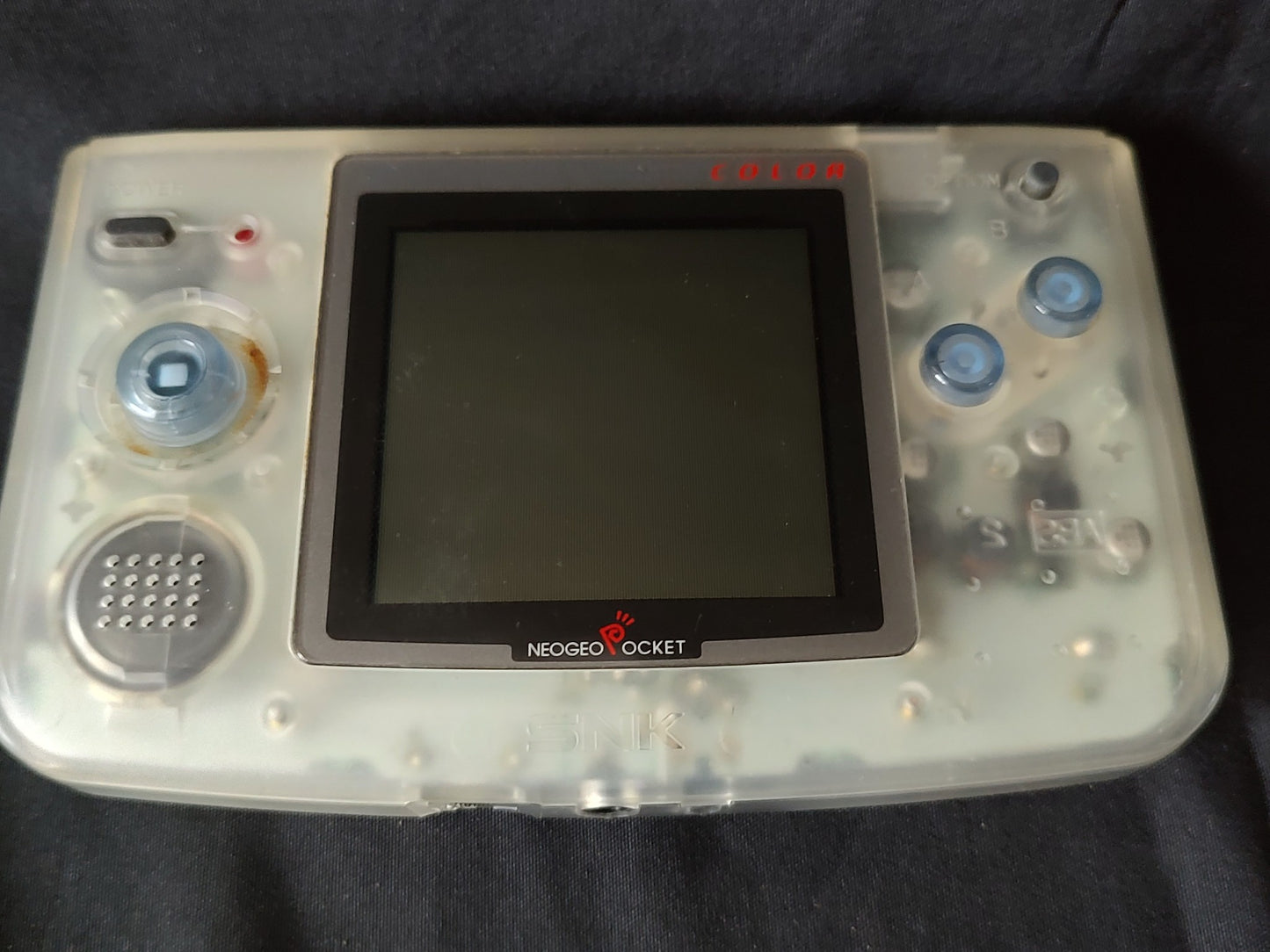 SNK NEOGEO POCKET Color Crystal white Console and Game set tested -g0205-