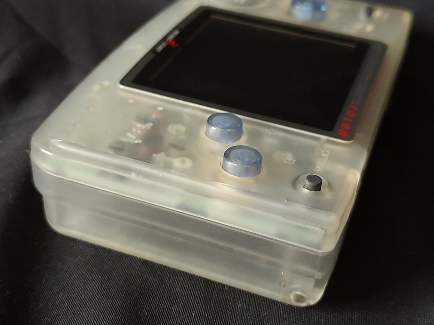 SNK NEOGEO POCKET Color Crystal white Console and Game set tested -g0205-