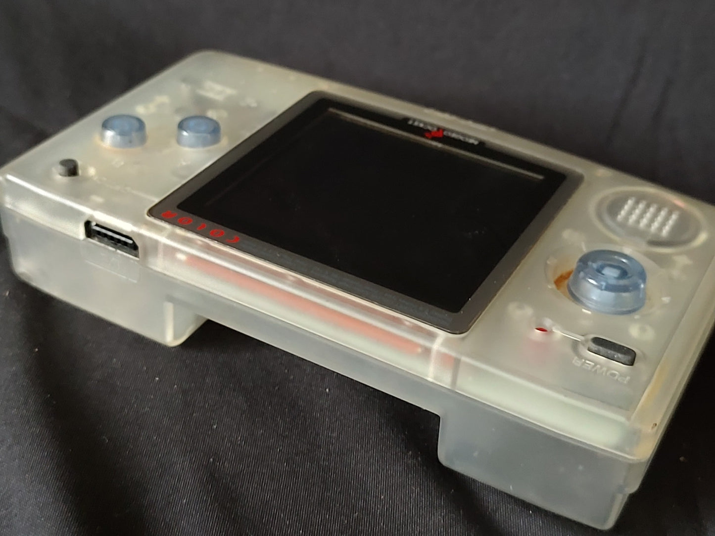 SNK NEOGEO POCKET Color Crystal white Console and Game set tested -g0205-