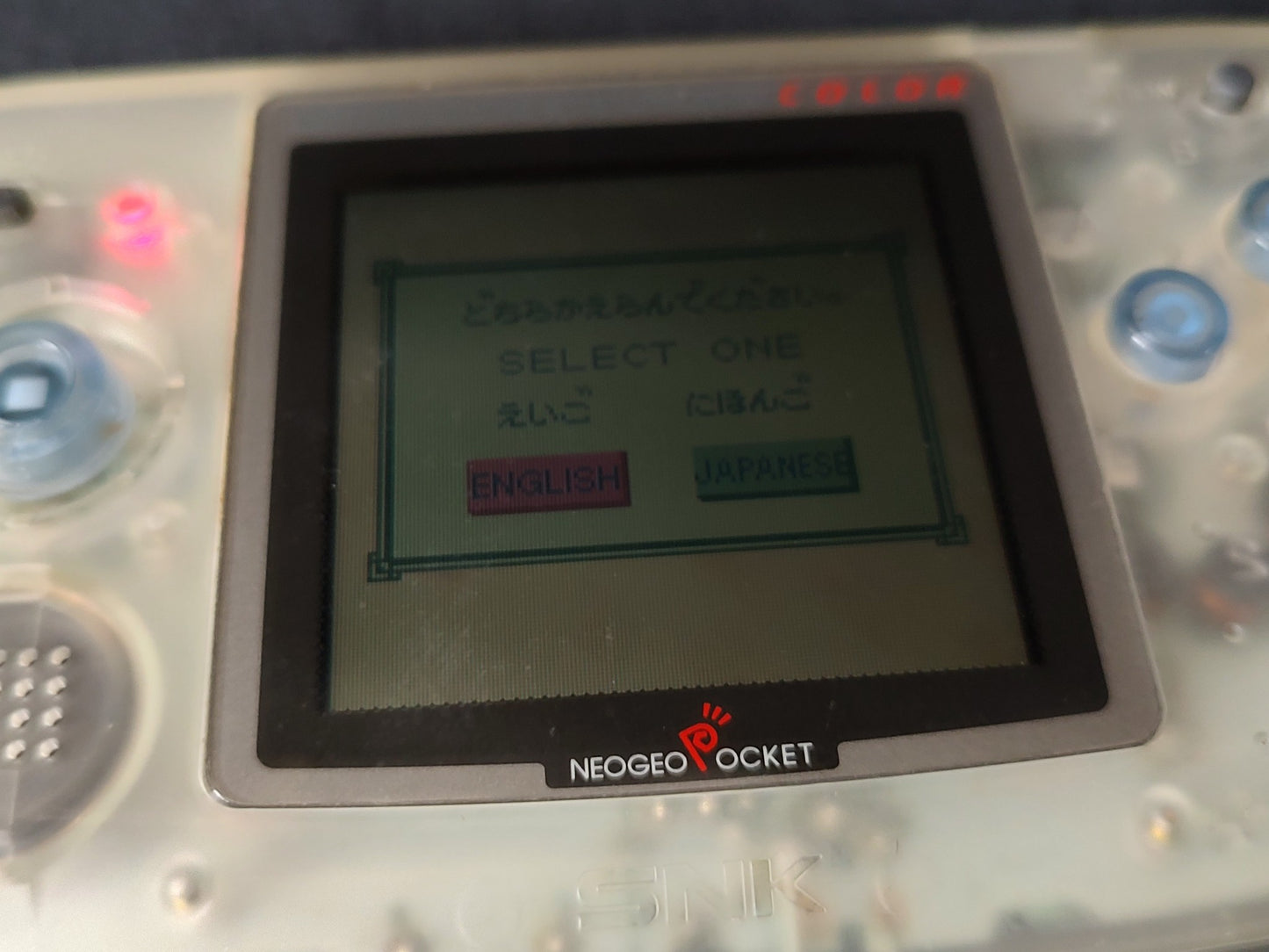 SNK NEOGEO POCKET Color Crystal white Console and Game set tested -g0205-