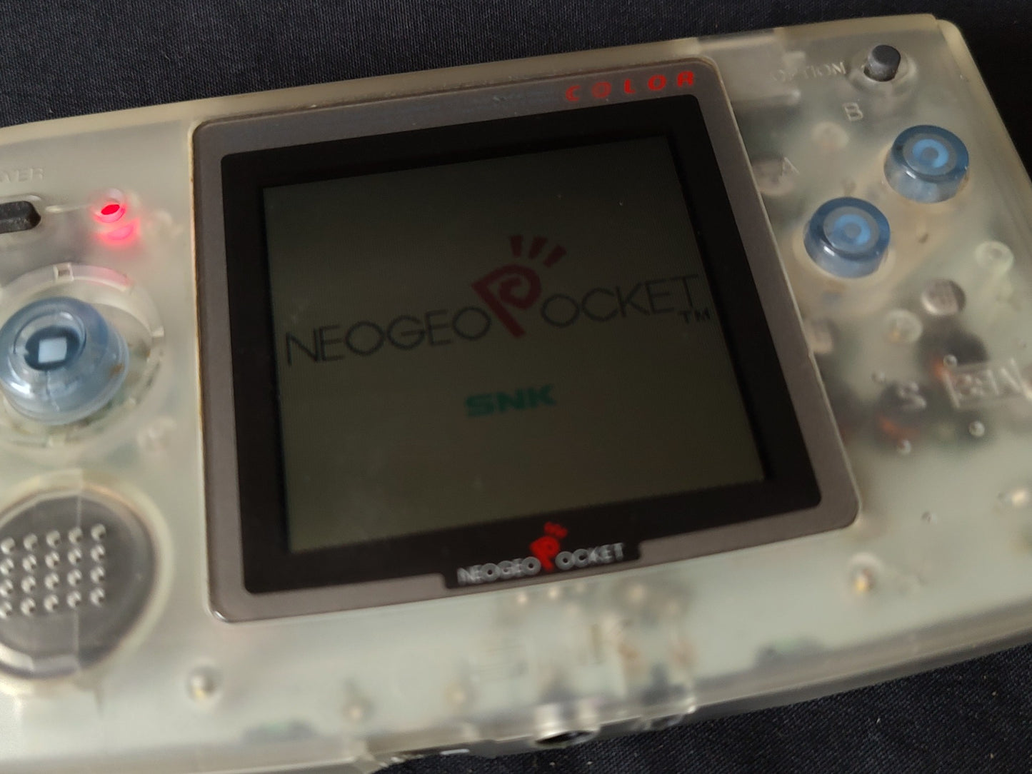 SNK NEOGEO POCKET Color Crystal white Console and Game set tested -g0205-