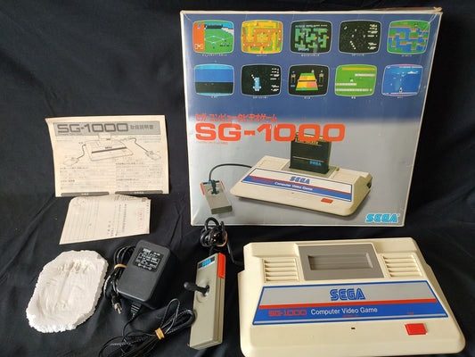 SEGA SG-1000 SG1000 CONSOLE system, PSU, Manual, Pads in Box set tested-g0205-
