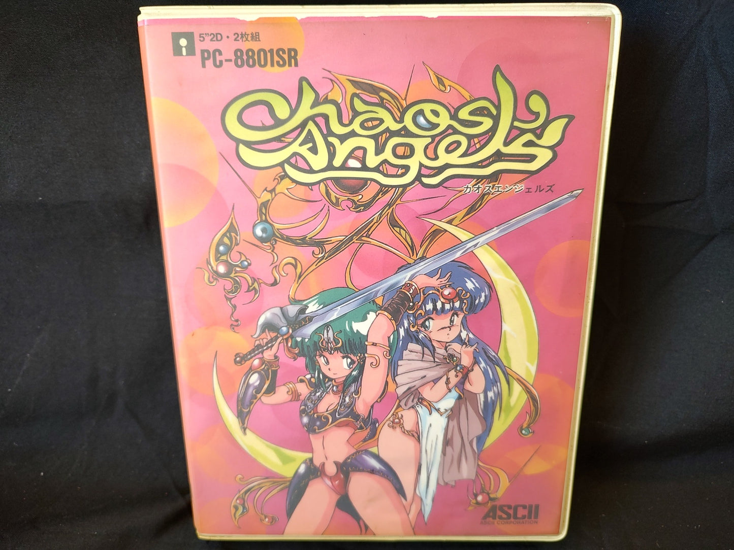 PC-8801 CHAOS ANGELS PC88 Game w/Manual, Papers, Box set, Not tested-g0208-