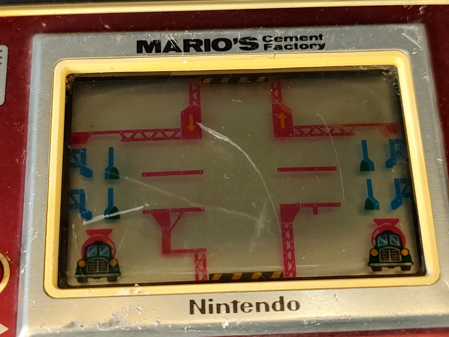 Vintage Nintendo GAME&WATCH MARIO'S Cement Factory Handheld game tested-g0213-