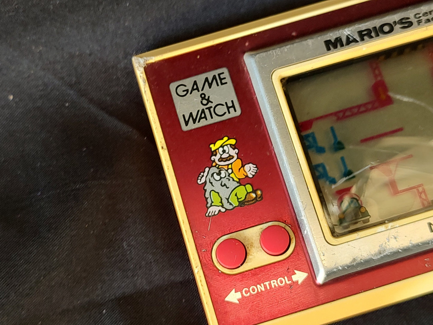 Vintage Nintendo GAME&WATCH MARIO'S Cement Factory Handheld game tested-g0213-