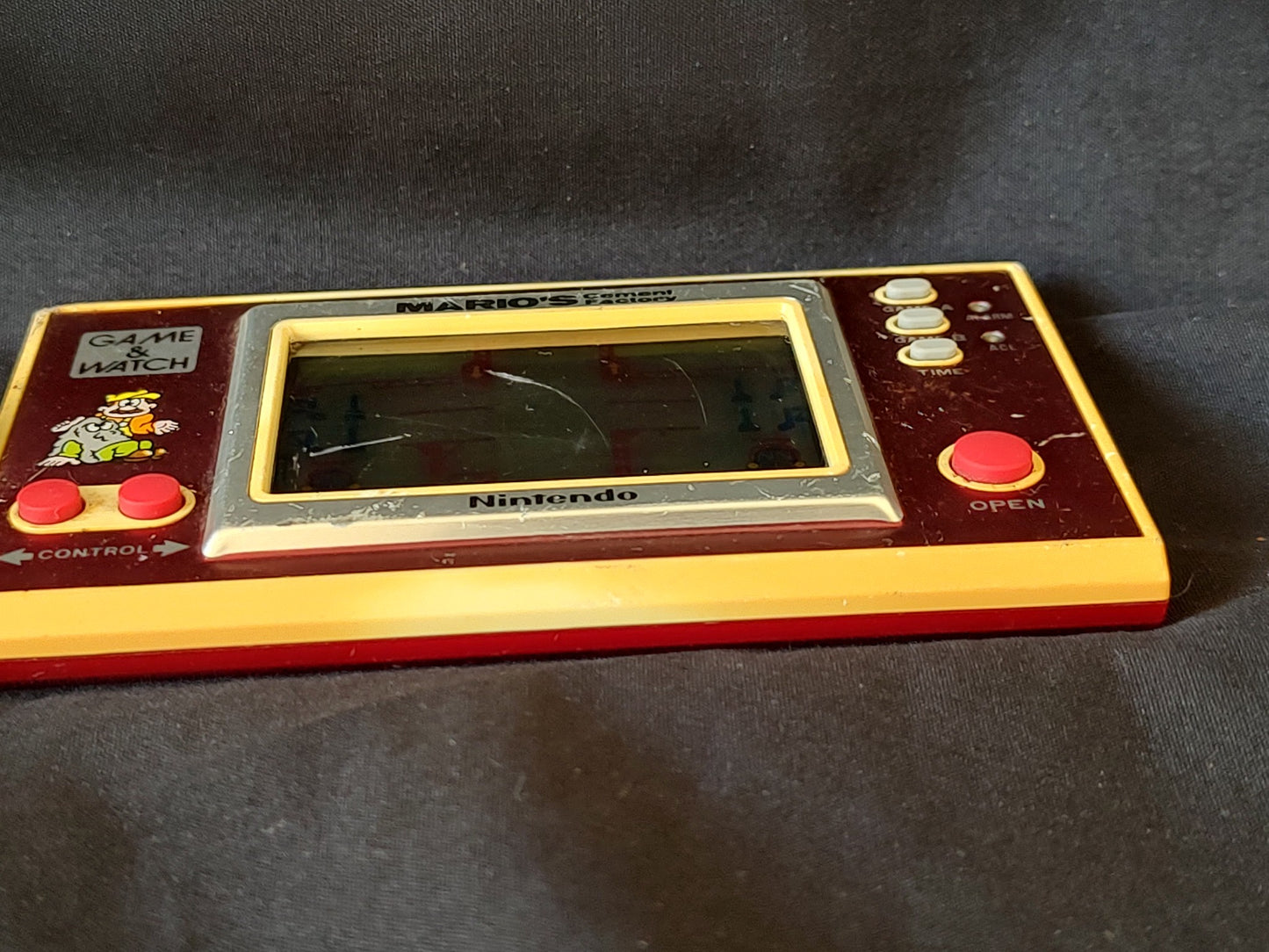 Vintage Nintendo GAME&WATCH MARIO'S Cement Factory Handheld game tested-g0213-