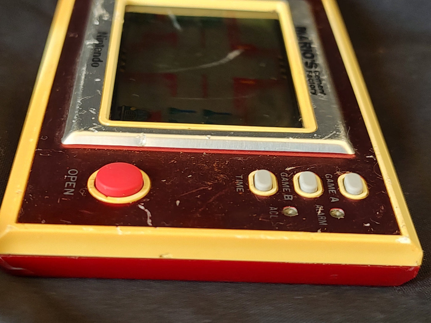 Vintage Nintendo GAME&WATCH MARIO'S Cement Factory Handheld game tested-g0213-