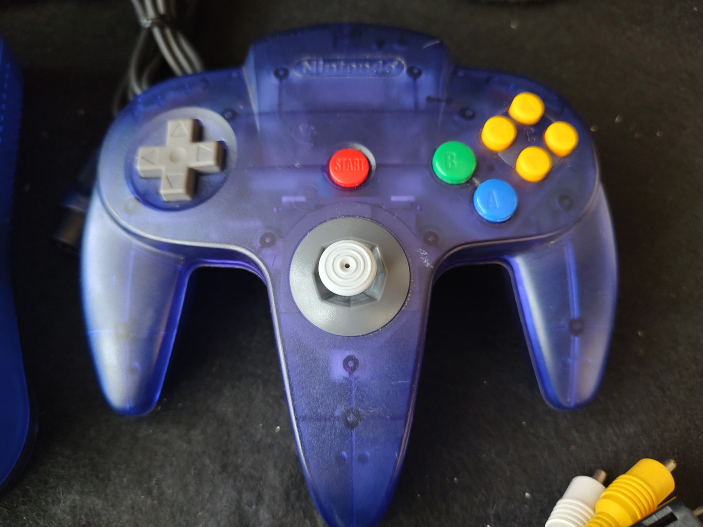 Nintendo 64 Midnight Blue Toysrus limited edition Console set, Working-g0215-