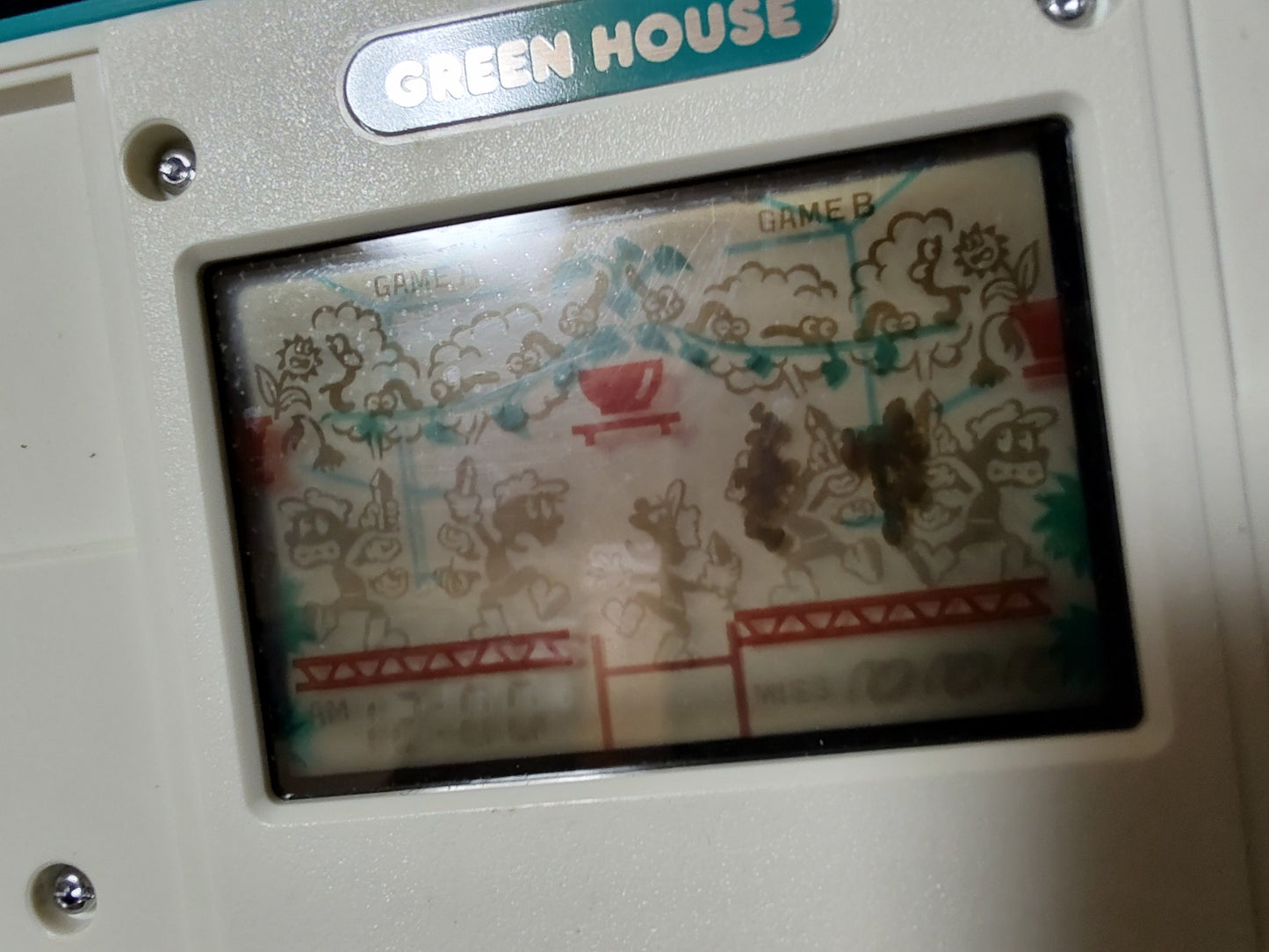 Battery lid is missing Nintendo Game & Watch GREEN HOUSE Multi Screen concole