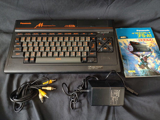 Panasonic MSX2 FS-A1 MK2 Personal Computer, PSU, AV cable, Game Working-g0216-