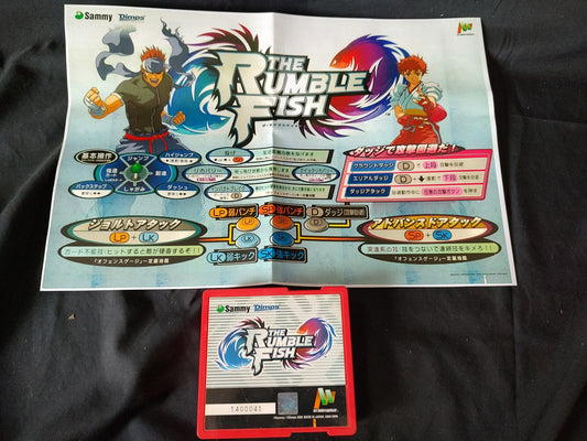 THE RUMBLE FISH SUMMY Atomiswave game cartridge and Instruction card set-g0222-