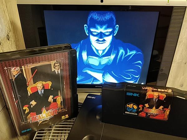 Real Bout Fatal Fury SNK NEO GEO AES Cartridge, Manual Boxed set tested-f1128-