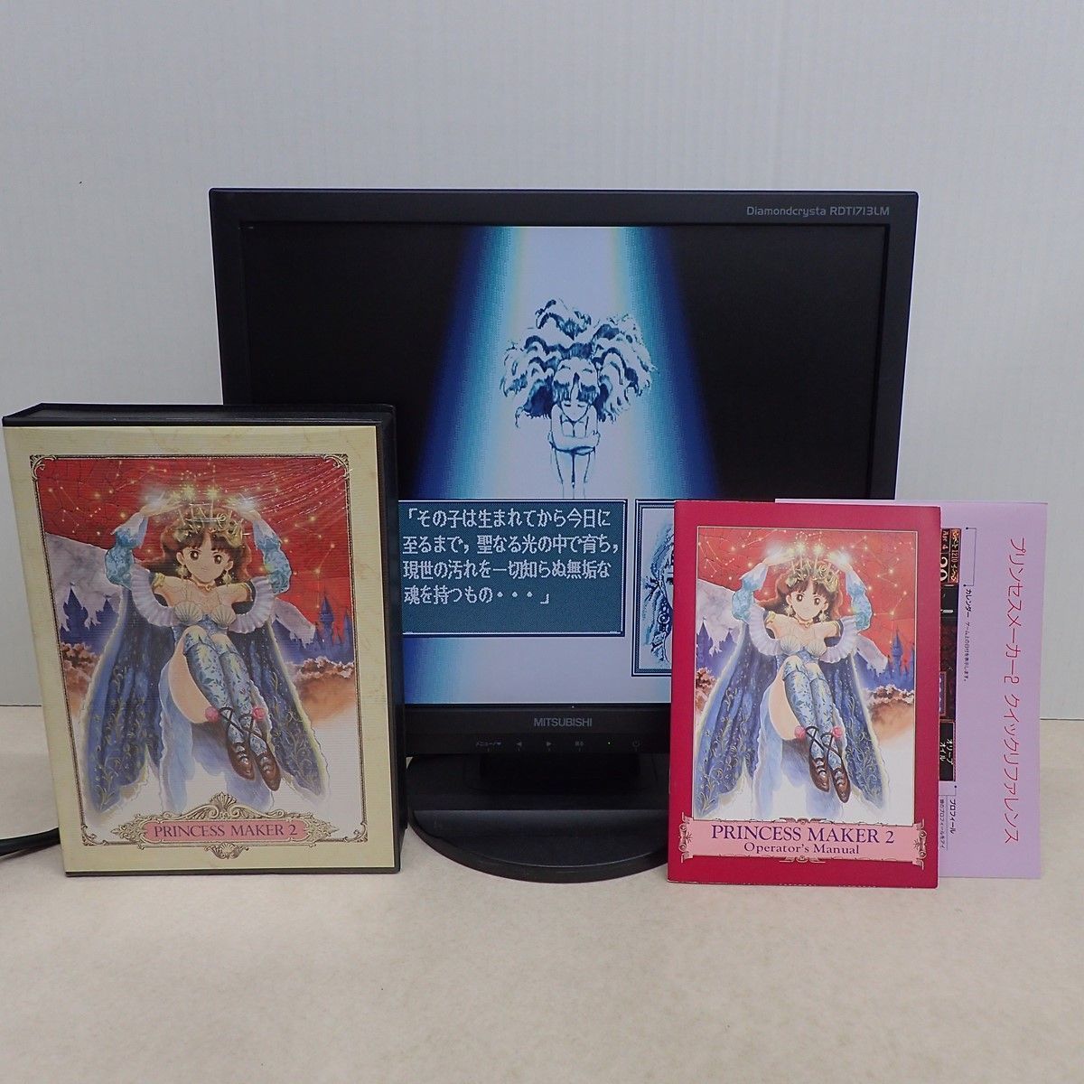PC-9801 PC98 Princess Maker 2 Game FDDs w/Manual and Box set, Working-f0903-