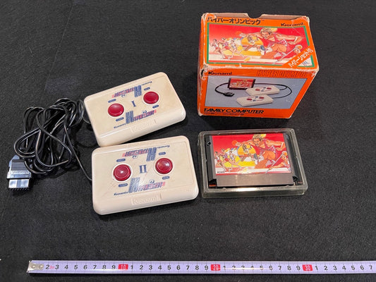 Hyper Olympic and Hyper Shot set Nintendo Famicom Track & Field w/Box -f0612-
