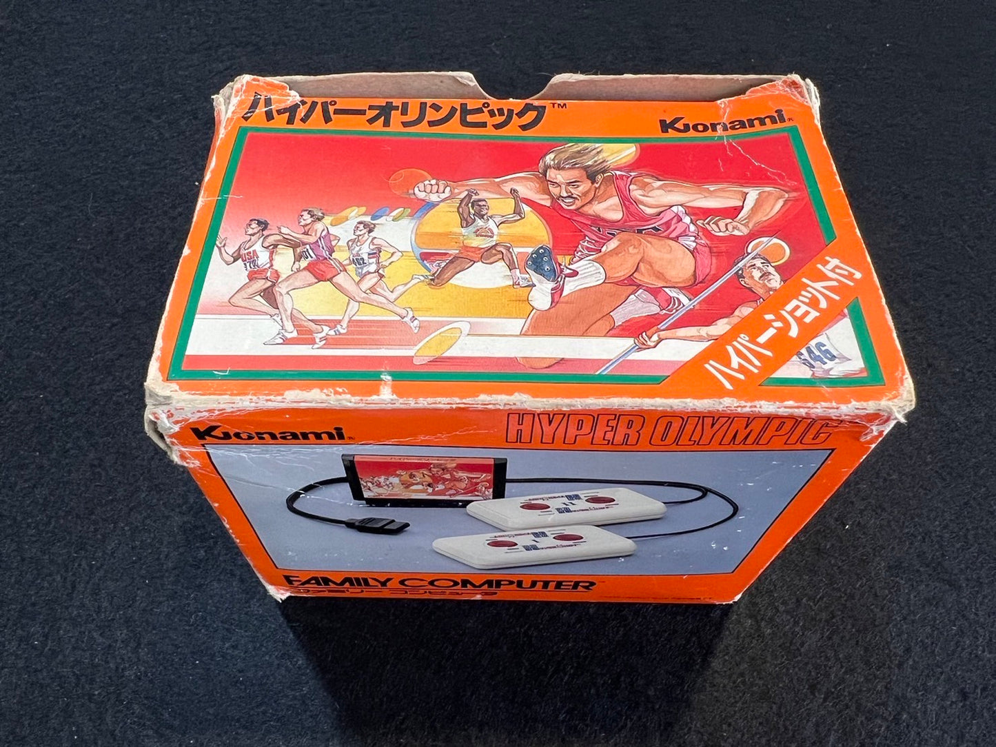 Hyper Olympic and Hyper Shot set Nintendo Famicom Track & Field w/Box -f0612-