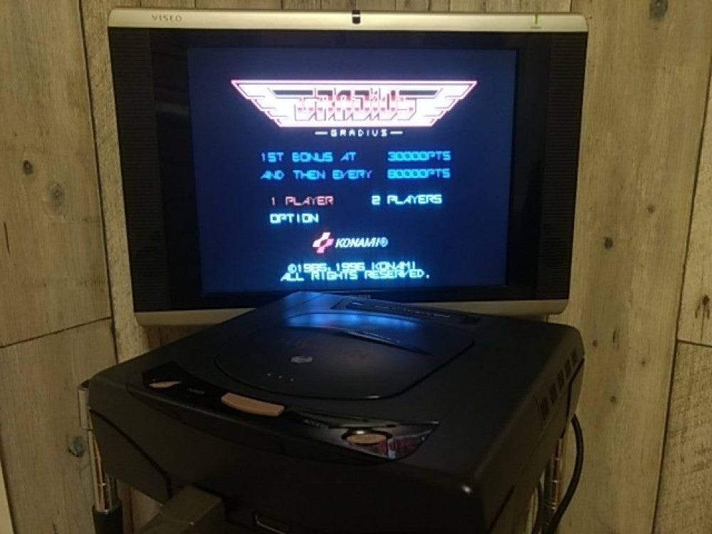 Gradius Deluxe Pack Game disk,Manual,Paper Craft set Sega Saturn tested-b308- - Hakushin Retro Game shop