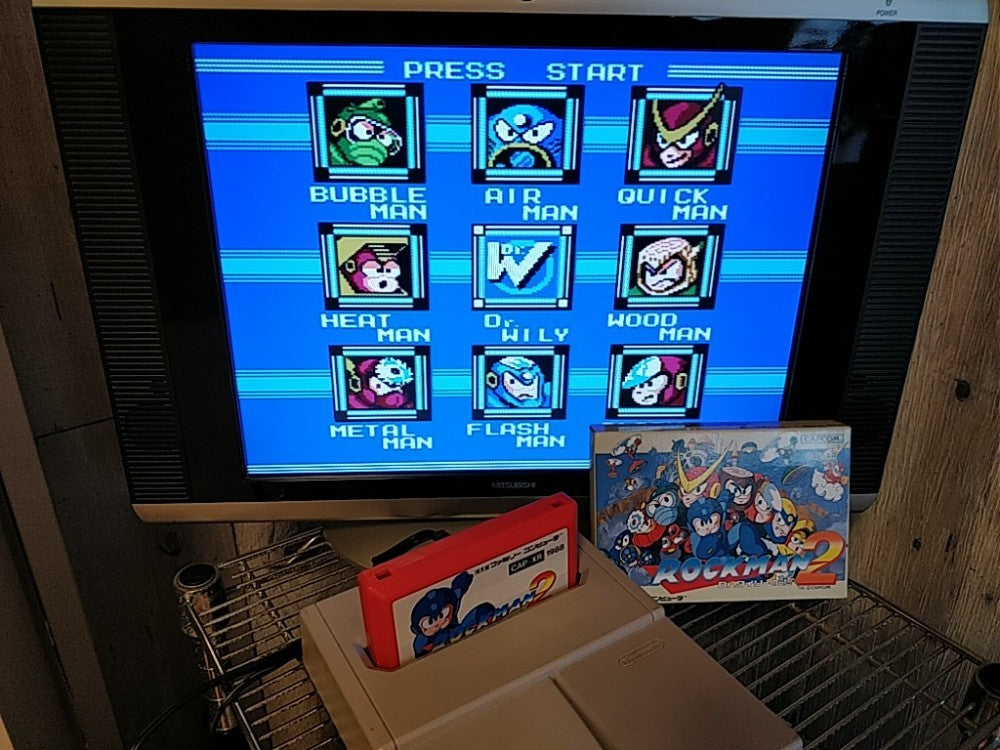 ROCKMAN 2 (MEGAMAN) Nintendo FAMICOM(NES) Cartridge,Manual,Boxed set -d0715- - Hakushin Retro Game shop