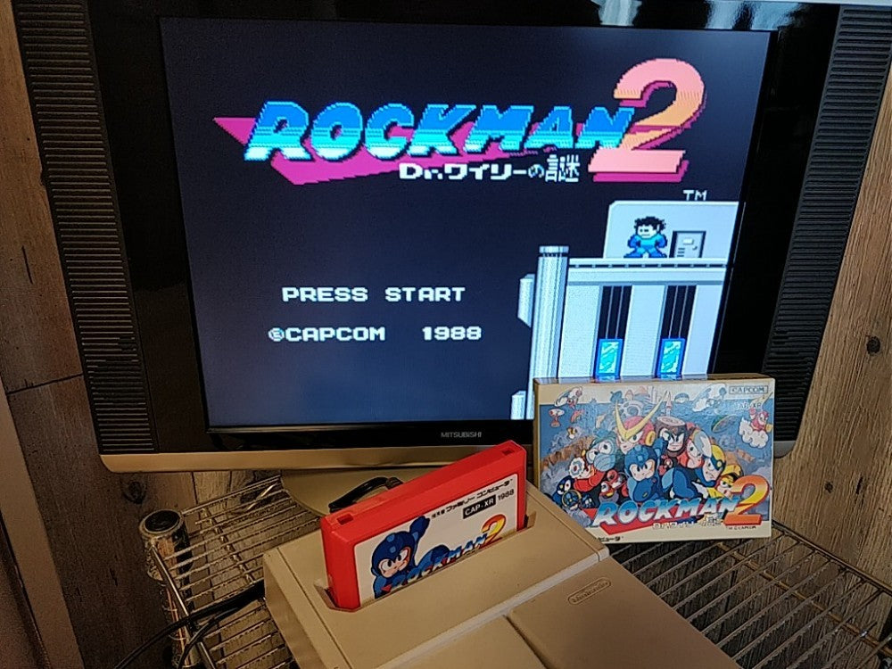 ROCKMAN 2 (MEGAMAN) Nintendo FAMICOM(NES) Cartridge,Manual,Boxed set -d0715- - Hakushin Retro Game shop
