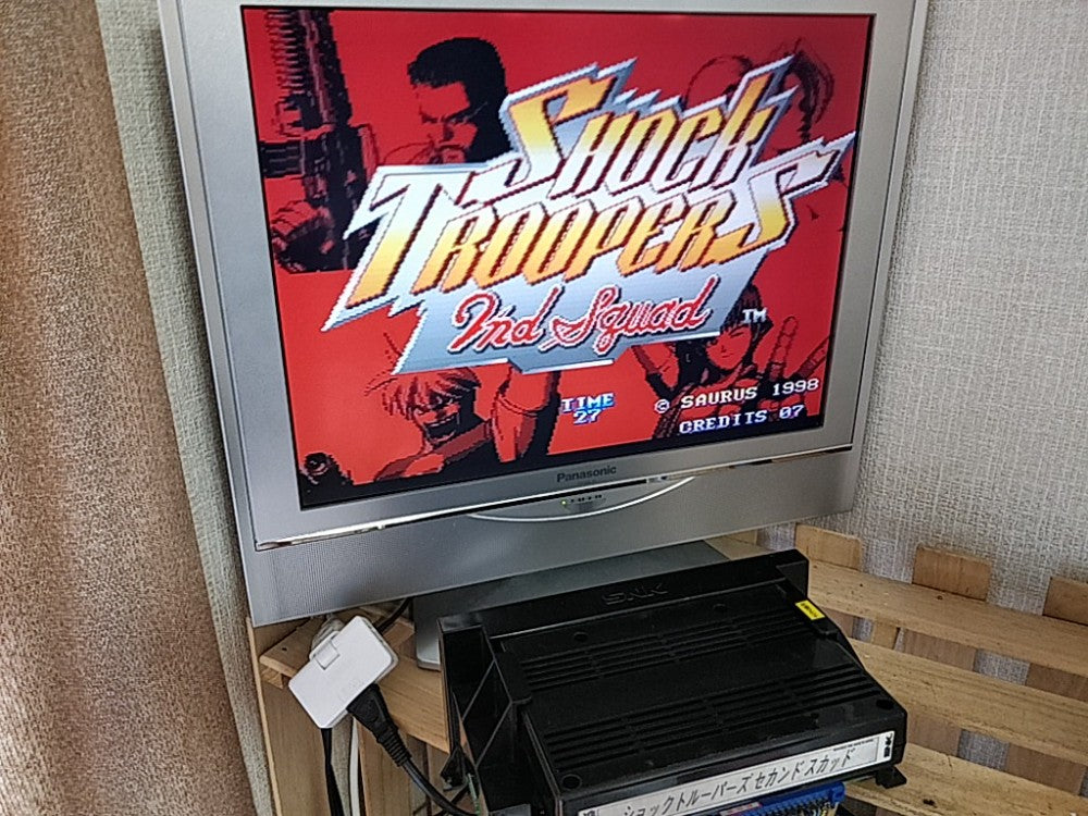 SHOCK TROOPERS 2ND SQUAD NEOGEO NEO GEO MVS Cartridge tested -f0425-