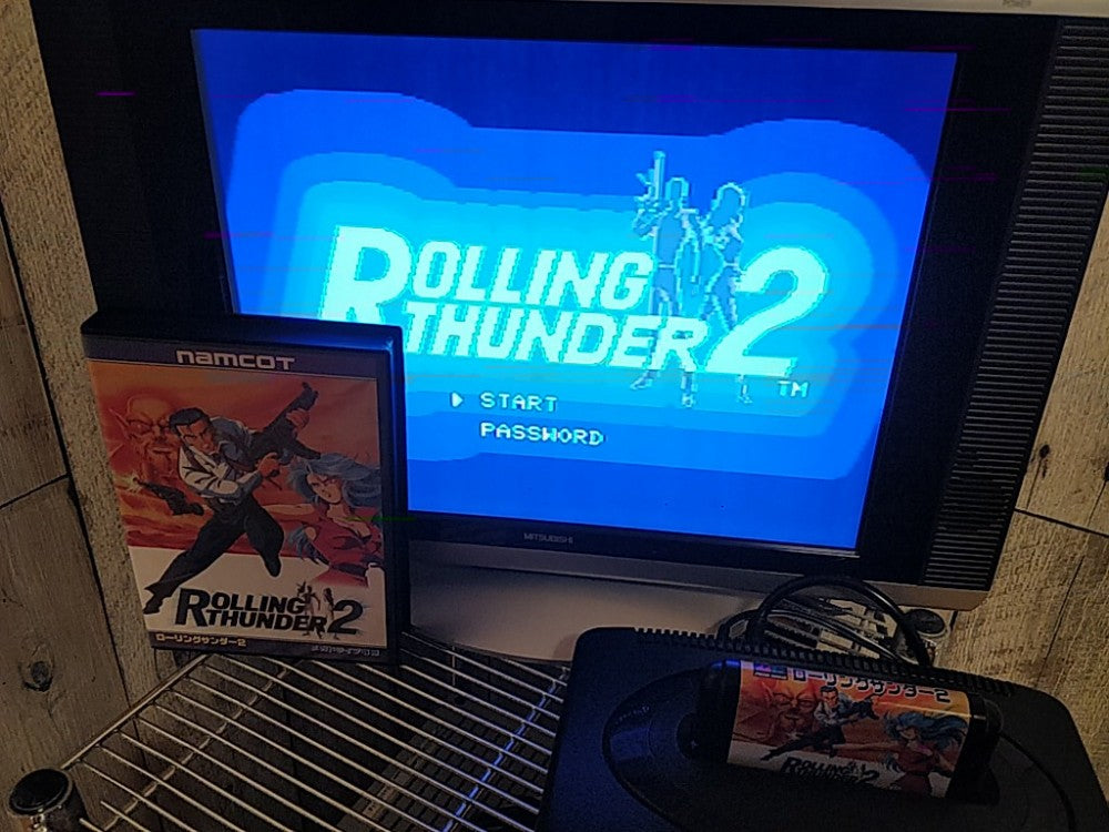 ROLLING THUNDER 2 SEGA MEGA DRIVE (Genesis ) Shooter game Cartridge set-d0628-