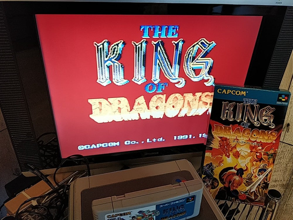 King of Dragons Super Famicom Game SFC Cartridge w/,Manual, Box,Working-f0725-