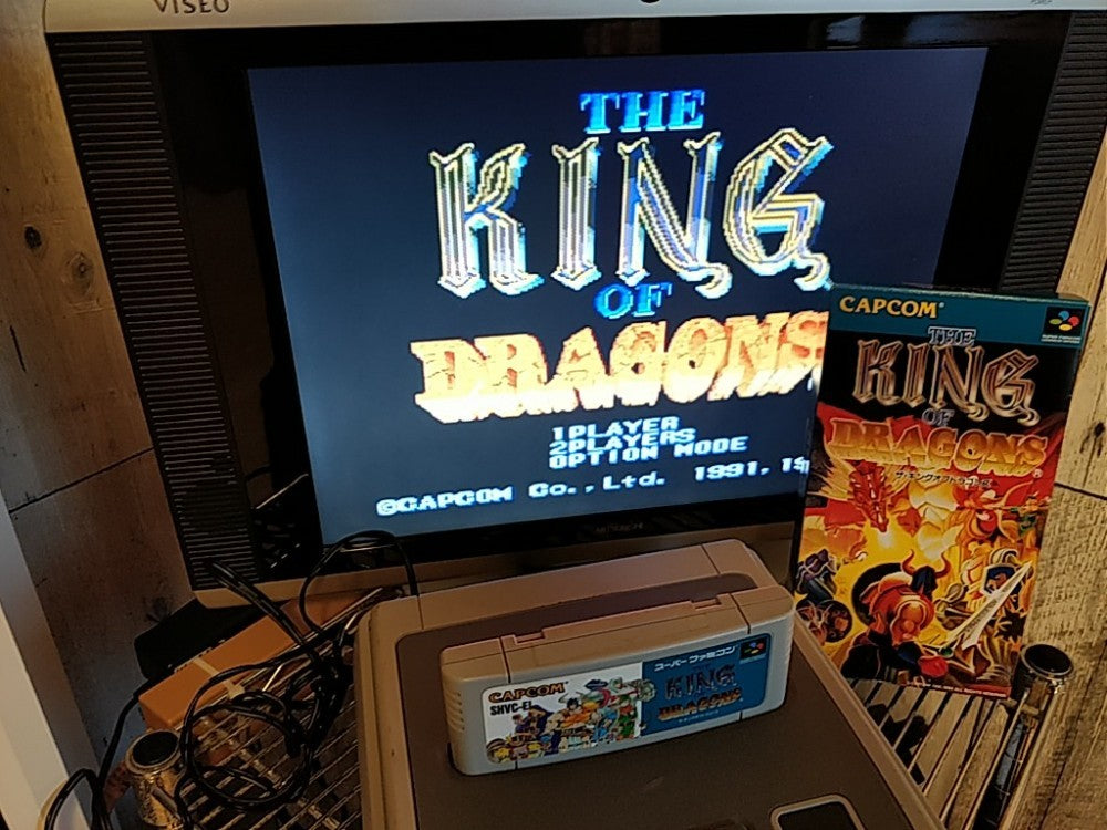 King of Dragons Super Famicom Game SFC Cartridge w/,Manual, Box,Working-f0725-