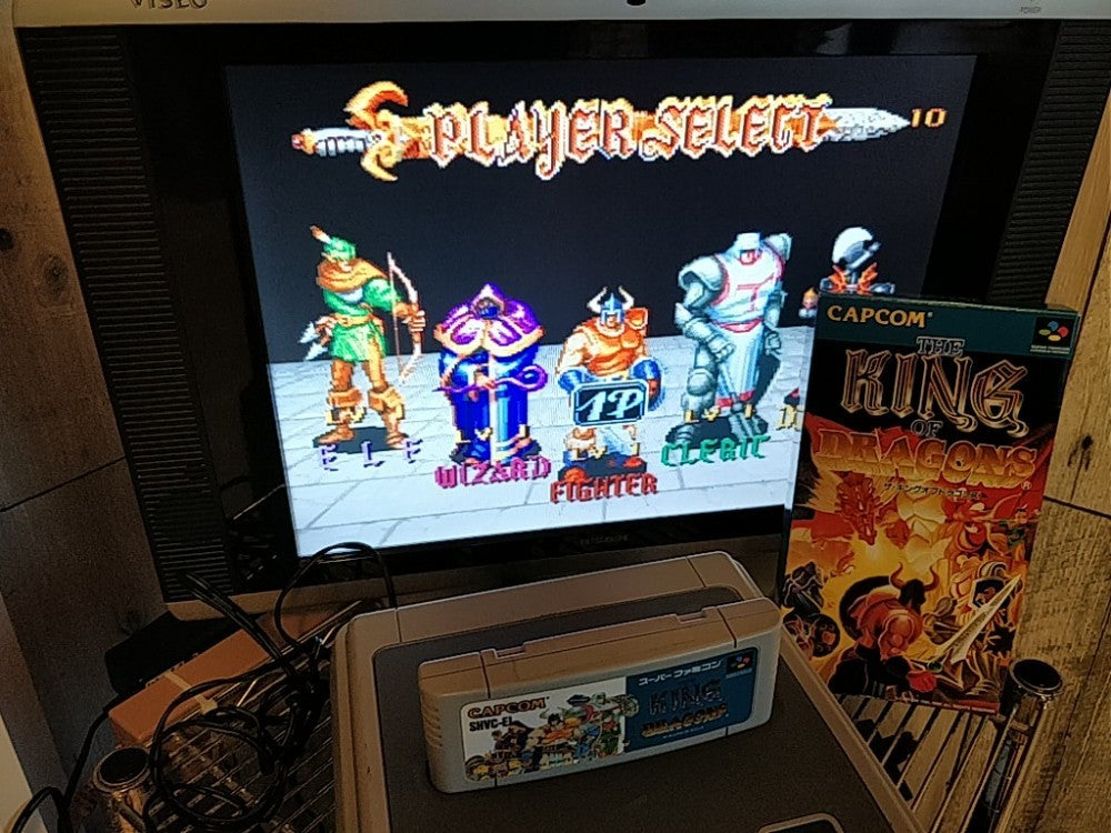 King of Dragons Super Famicom Game SFC Cartridge w/,Manual, Box,Working-f0725-