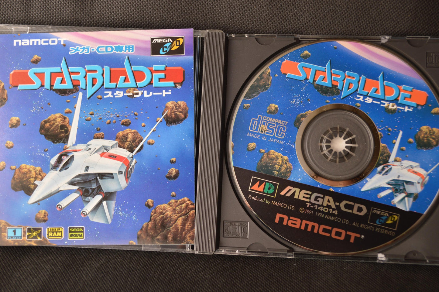 STAR BLADE MEGA CD MCD game Disk, Manual, Box set, Working -f1114-