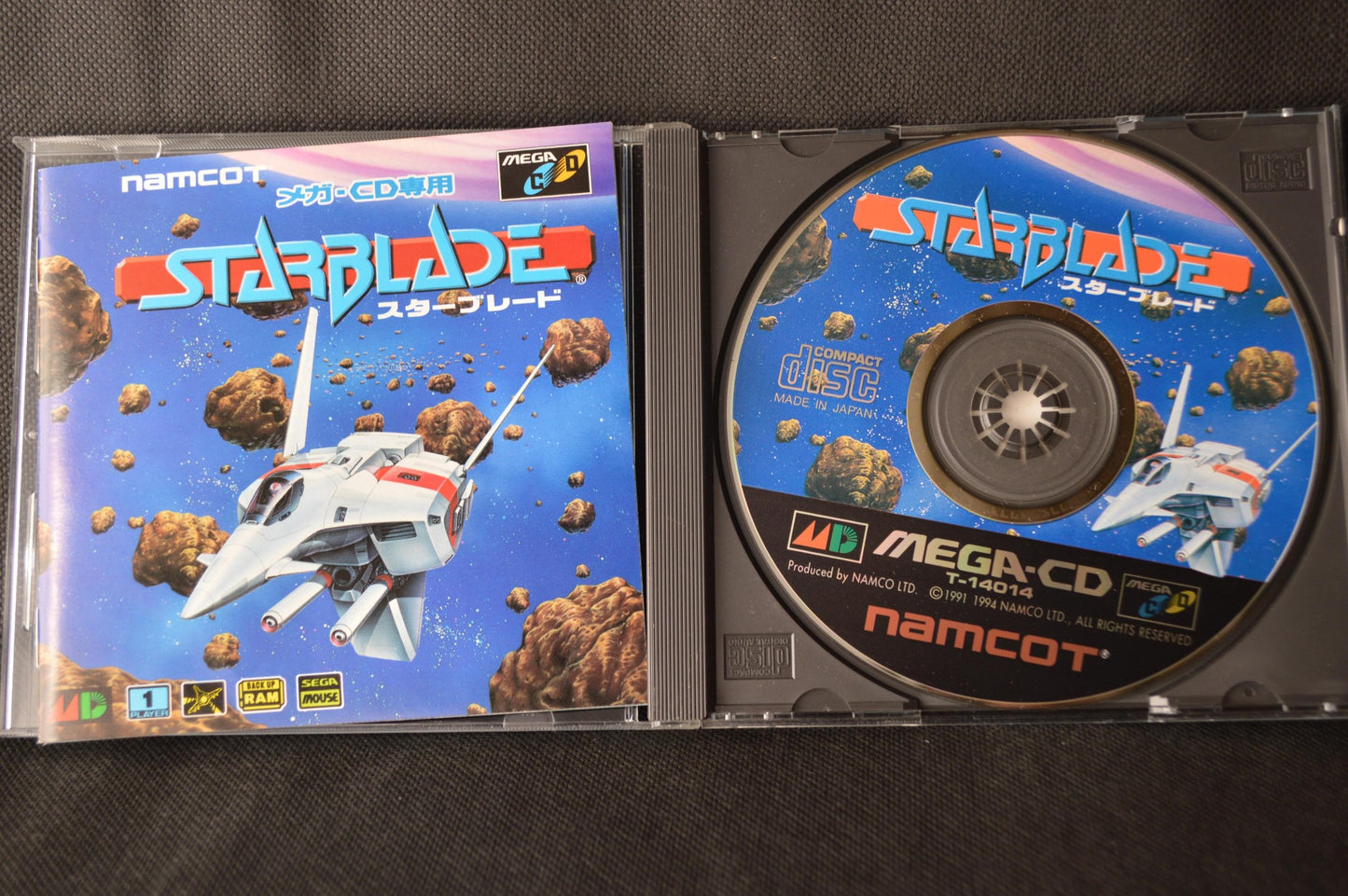 STAR BLADE MEGA CD MCD game Disk, Manual, Box set, Working -f1114-
