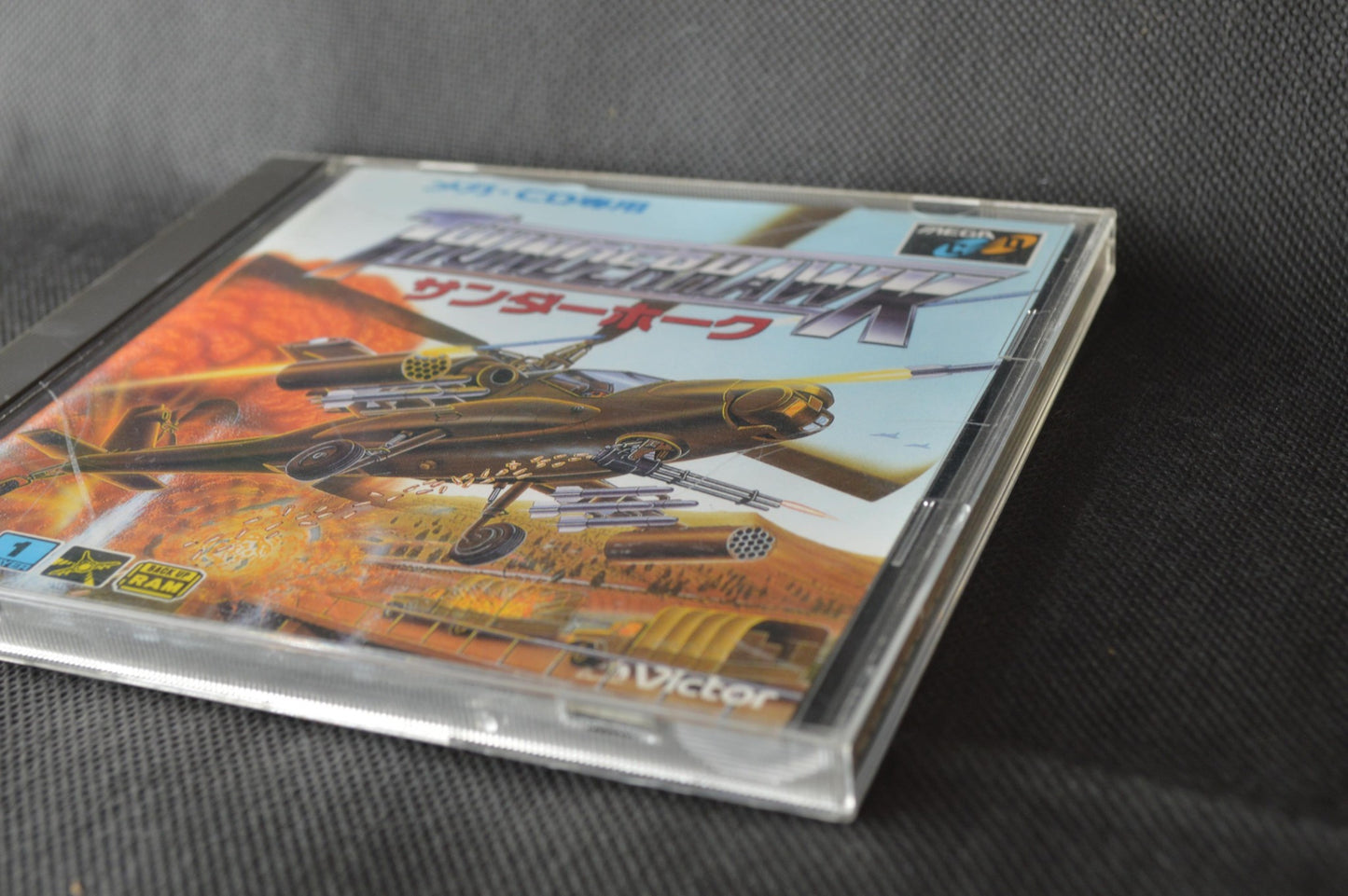 Thuder Hawk MEGA CD MCD game Disk, Manual, Box set, Working -f1114-