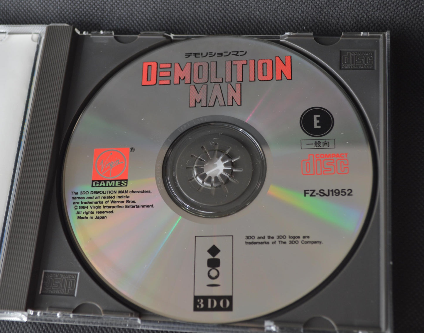 Demolition Man Panasonic 3DO Real Game Disk, Manual, Box set-f1114-