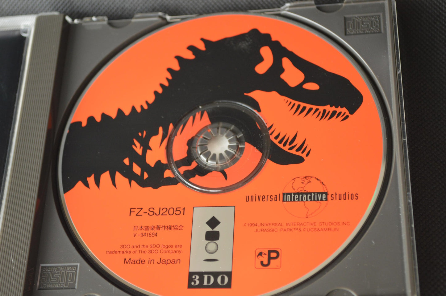 Jurassic Park Panasonic 3DO Real Game Disk, Manual, Box set-f1114-