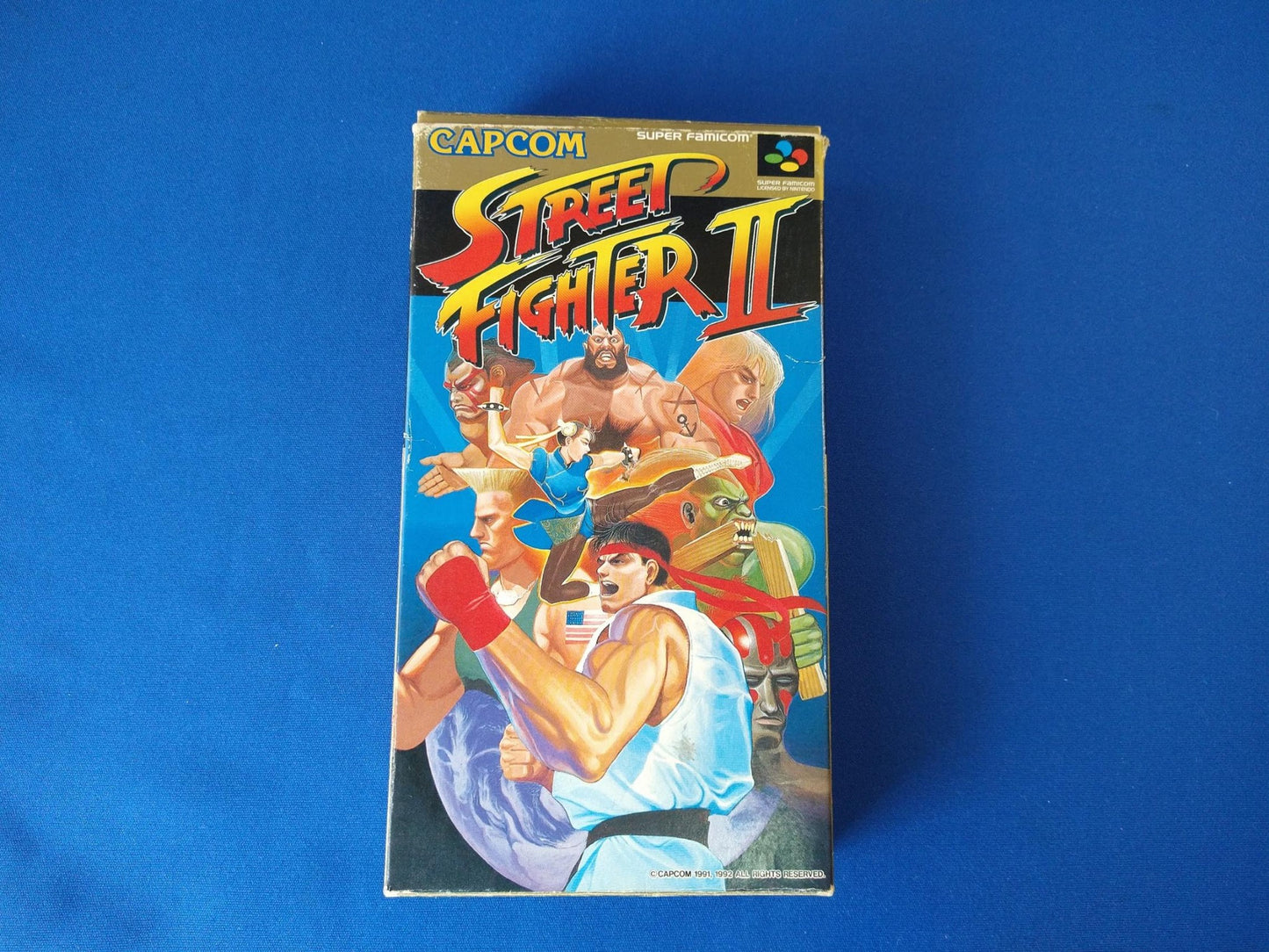 Street Fighter 2 Nintendo Super Famicom Game Cartridge w/Manual, Box set-f0505-