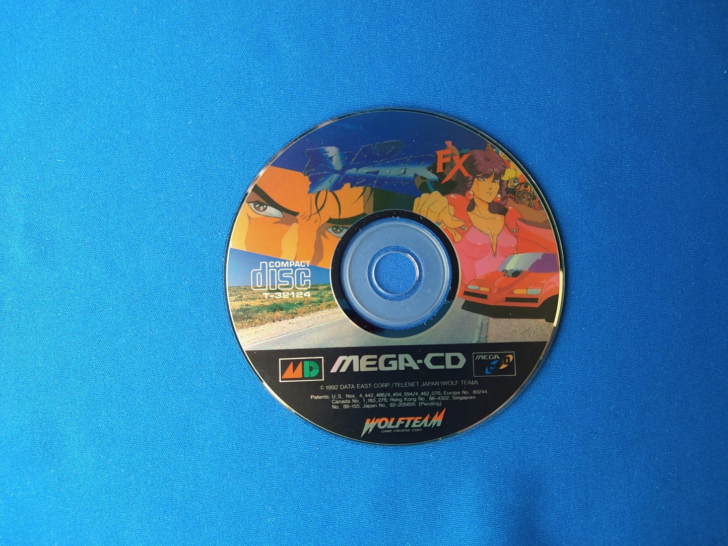 ROAD BLASTER FX MEGA CD shooter game Disk, Manual, Box set, Working -f0524-